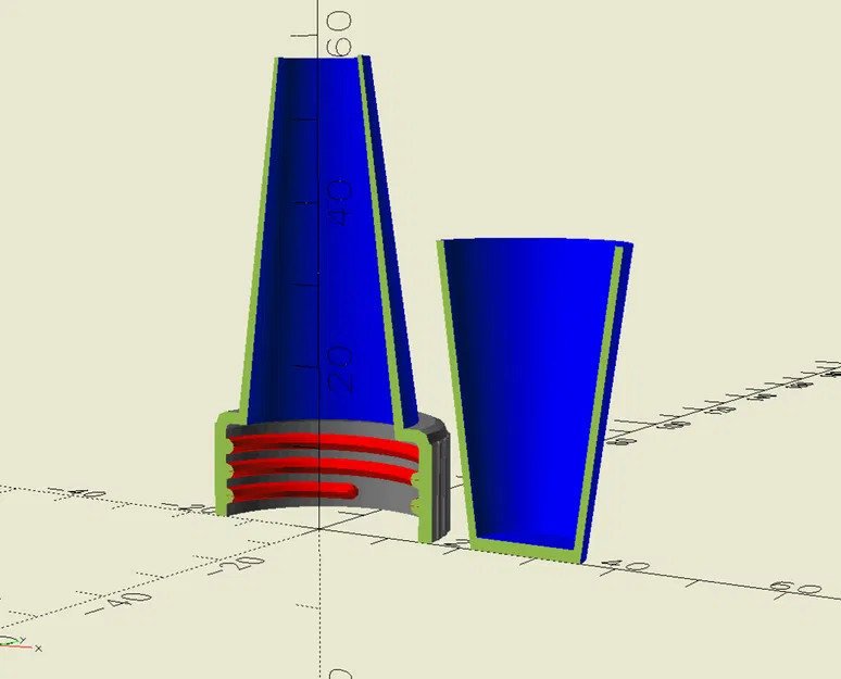 Nắp chai tham số (Parametric) kèm vòi rót và nắp đậy có thể tùy chỉnh - Image 2