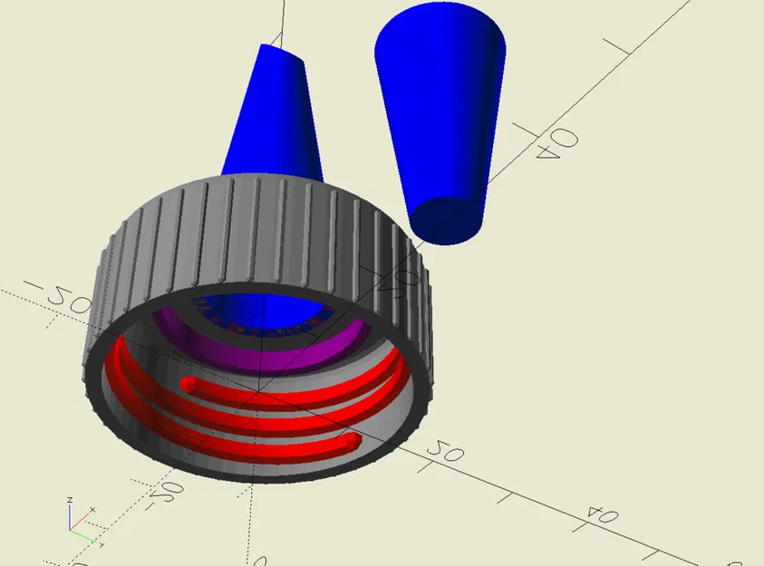Nắp chai tham số (Parametric) kèm vòi rót và nắp đậy có thể tùy chỉnh - Image 4