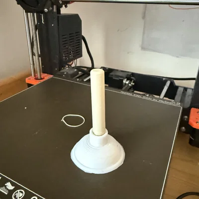 Dụng cụ thông bồn cầu (Toilet Plunger) in 3D