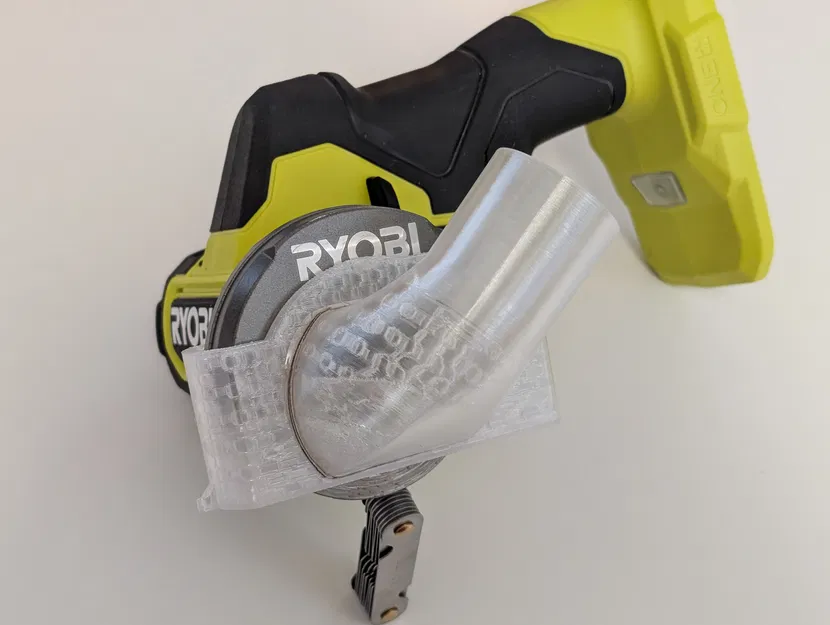 Nắp chắn bụi và ống nối máy hút cho máy cắt mini Ryobi, bản thử nghiệm - Image 1