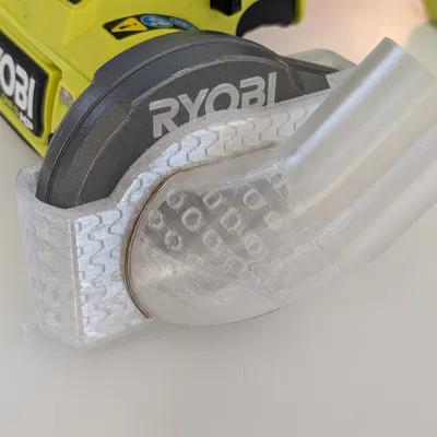Nắp chắn bụi và ống nối máy hút cho máy cắt mini Ryobi, bản thử nghiệm