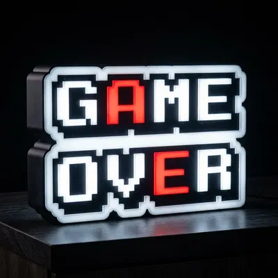 Đèn trang trí Lightbox Game Over - Mô hình in 3D phong cách Retro