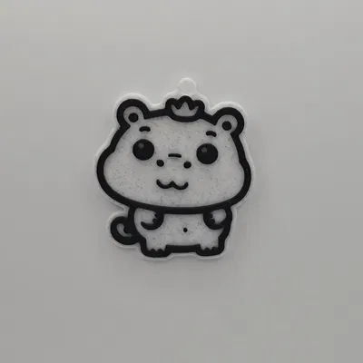 Móc khóa chú hà mã đáng yêu (Cute Hippo Keychain)