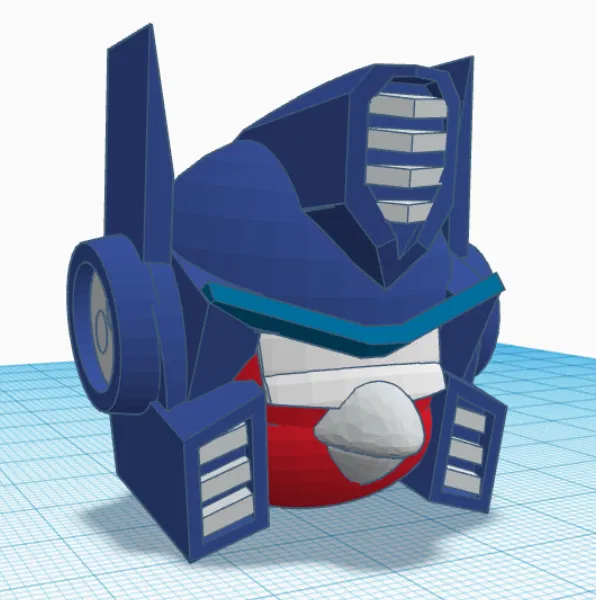 Mô hình Angry Birds Transformers Red - Optimus Prime cho máy in 3D - Image 1