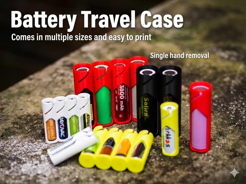 Hộp đựng pin du lịch (AAA, AA, 14500, 18650, 21700) - Image 1