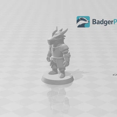 Mô hình Dragonborn Paladin 3D cho trò chơi nhập vai RPG