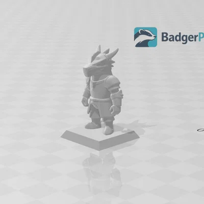 Mô hình Dragonborn Paladin 3D cho trò chơi nhập vai RPG