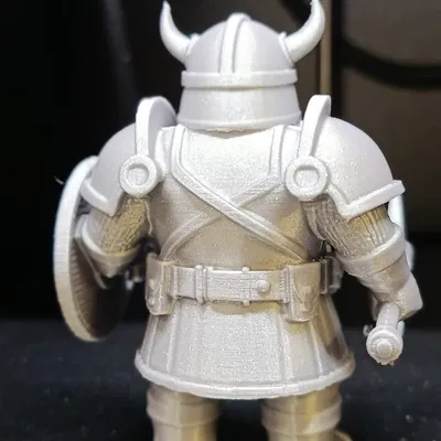 Chiến binh Lùn Viking với Rìu và Khiên – File STL mô hình giả tưởng để in 3D