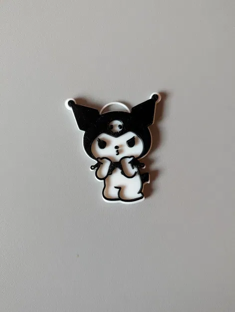 Móc khóa Kuromi 2.5D in 3D dễ thương cho fan Sanrio - Image 1