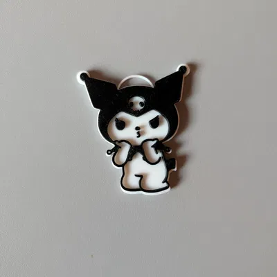 Móc khóa Kuromi 2.5D in 3D dễ thương cho fan Sanrio