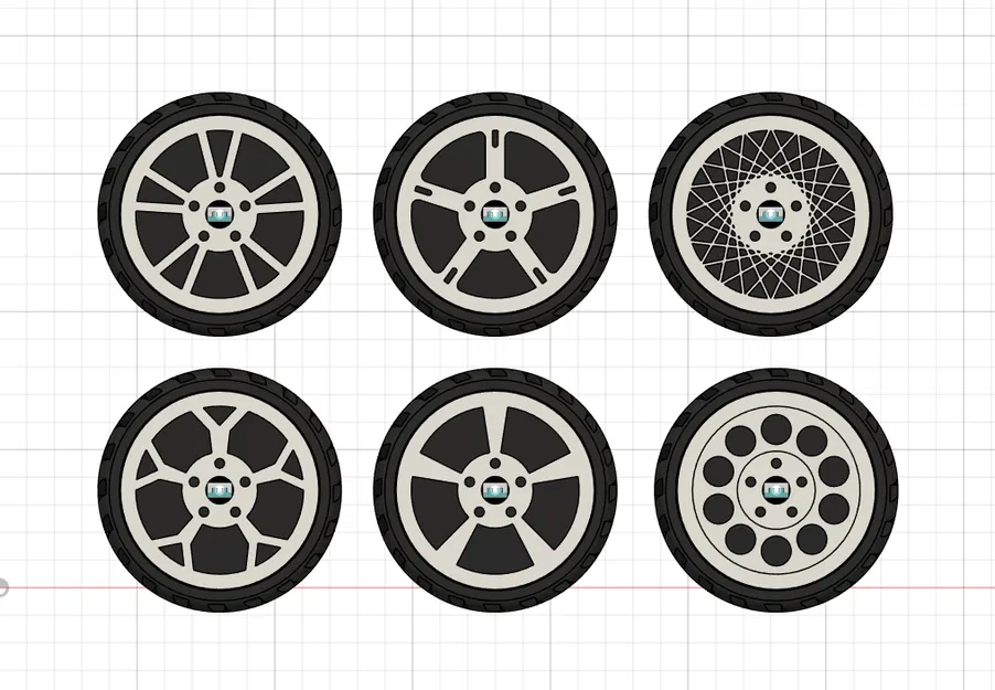 Vành bánh xe tùy chỉnh cho HP Ott Robot – Bộ 6 thiết kế vành - Image 3