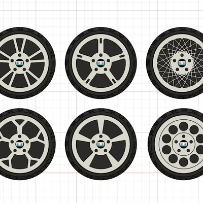 Vành bánh xe tùy chỉnh cho HP Ott Robot – Bộ 6 thiết kế vành