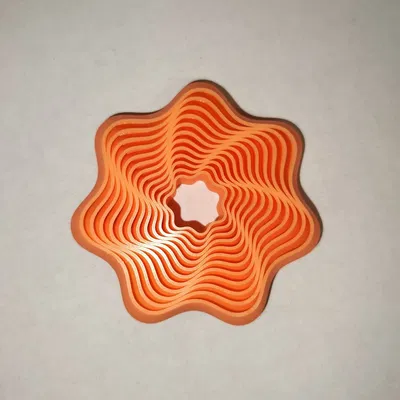Wavy Fractal Fidget Star - Ngôi sao xoay 12 vòng