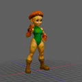 Mô hình nhân vật Cammy trong Street Fighter - Phiên bản in 3D Chibi - Thumbnail 1
