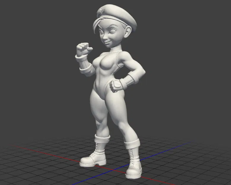 Mô hình nhân vật Cammy trong Street Fighter - Phiên bản in 3D Chibi - Image 2