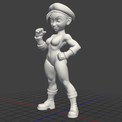 Mô hình nhân vật Cammy trong Street Fighter - Phiên bản in 3D Chibi