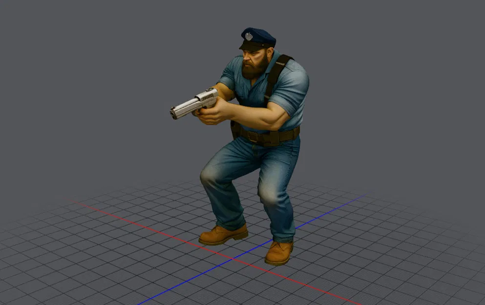 Mô hình 3D Edi E. từ Final Fight - Nhân vật game kinh điển - Image 2