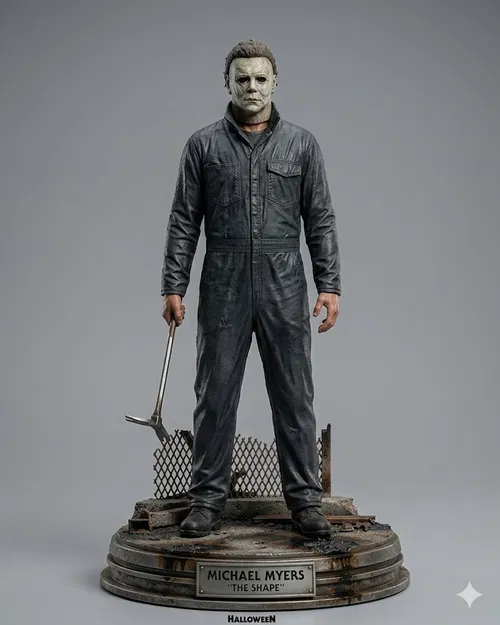 Mô hình 3D Michael Myers từ phim Halloween chi tiết và sắc nét - Image 1