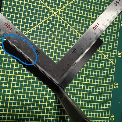 Mẫu in kiểm tra góc vuông 90 độ