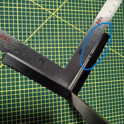 Mẫu in kiểm tra góc vuông 90 độ