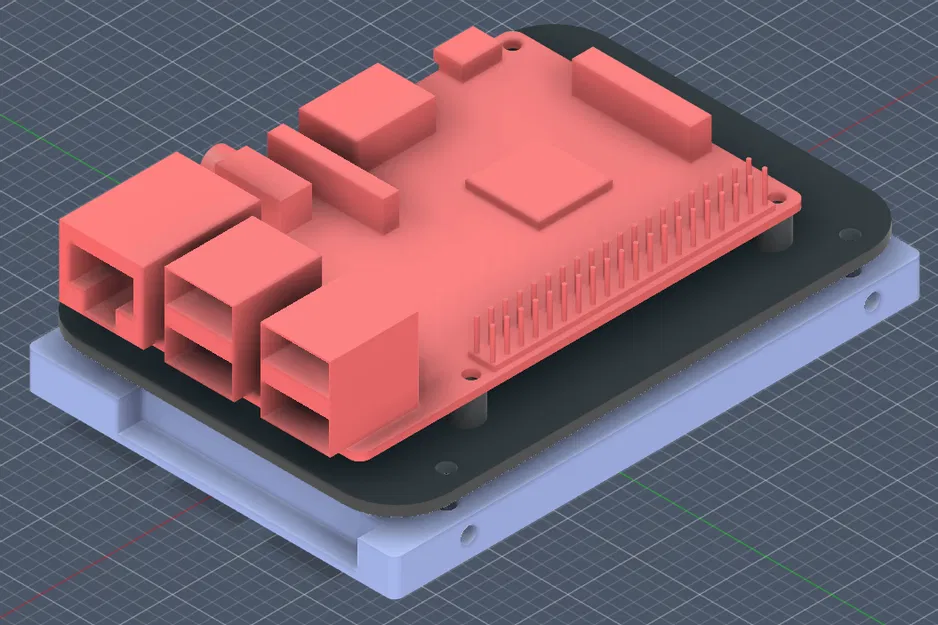 Khung đỡ 3D tích hợp Raspberry Pi 4 và ổ cứng SSD gọn gàng - Image 1