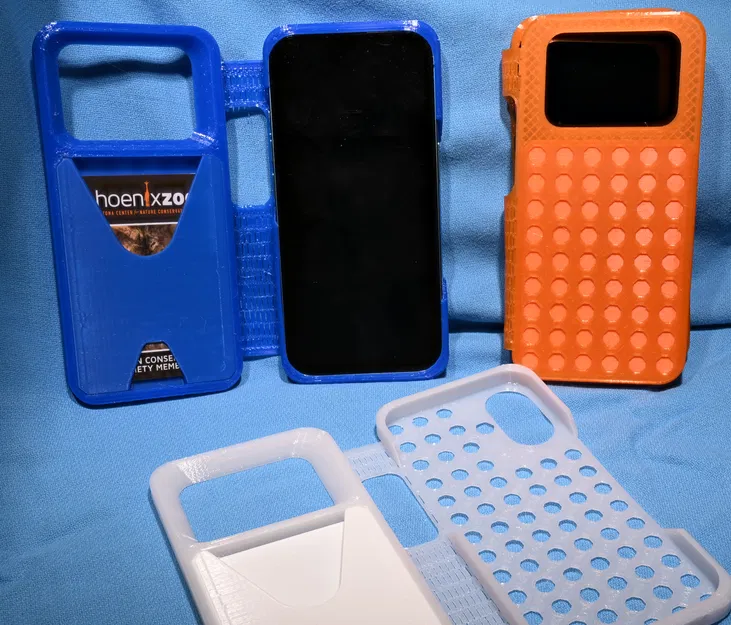 Ốp lưng ví TPU cho iPhone 16 và 16 Pro, đựng 6 thẻ, MagSafe, OpenSCAD - Image 1