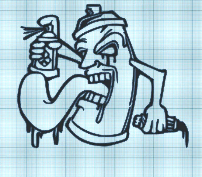 Mô hình trang trí tường nghệ thuật Graffiti Spray Can độc đáo - Image 1