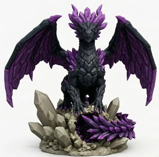 Vernathis, Tâm Trí Tím (Gem Dragon) - Mô hình rồng cho TTRPG - Image 1