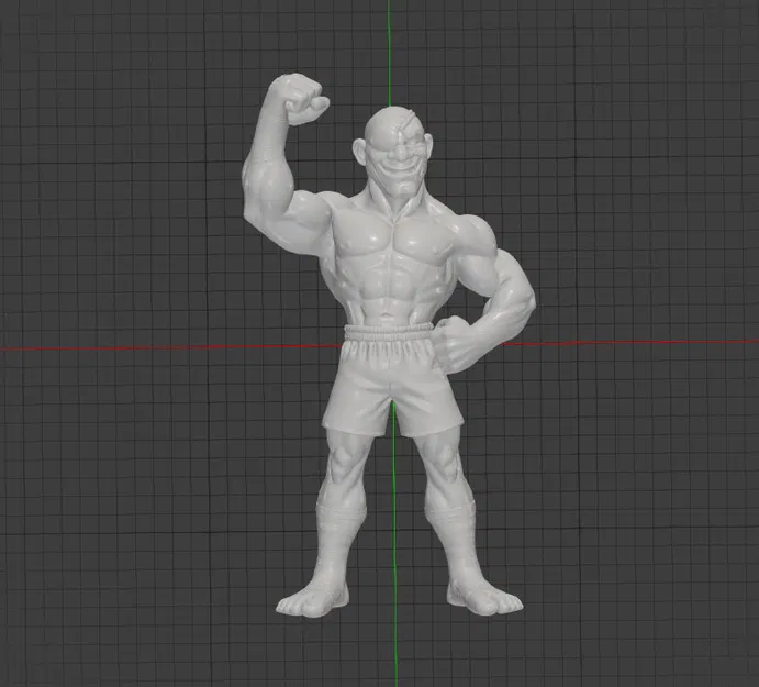 Mô hình 3D nhân vật Sagat Street Fighter ấn tượng - Image 3