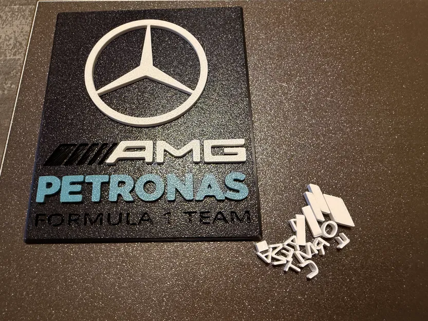 Bảng trang trí Mercedes-AMG PETRONAS F1 Team - Mô hình in 3D cho fan F1 - Image 5