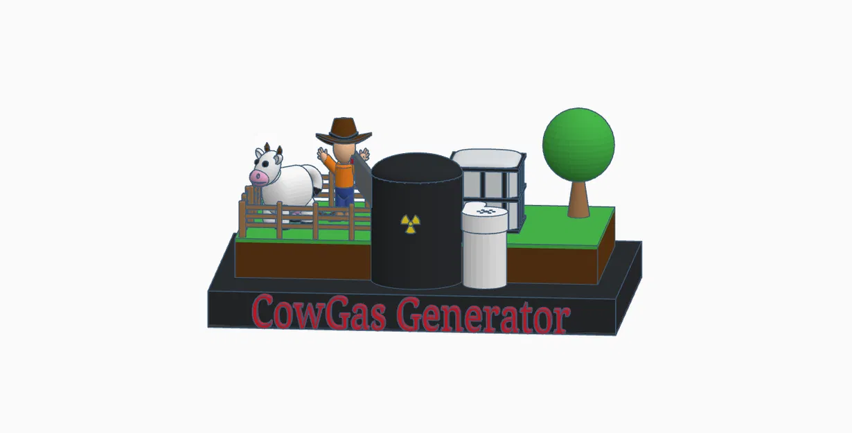 Mô hình trang trại CowGas Generator in 3D độc đáo - Image 1