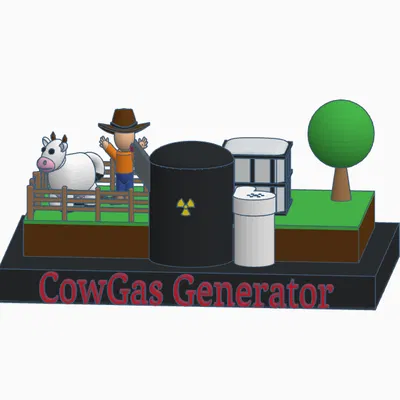 Mô hình trang trại CowGas Generator in 3D độc đáo