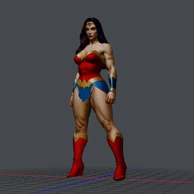 Mô hình 3D nữ chiến binh Wonder Woman cực chất cho fan siêu anh hùng