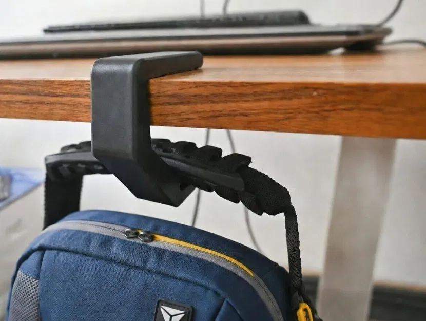 Móc treo balo tối giản cho bàn làm việc (Chịu tải 5kg+, không cần support) - Image 1