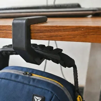 Móc treo balo tối giản cho bàn làm việc (Chịu tải 5kg+, không cần support)