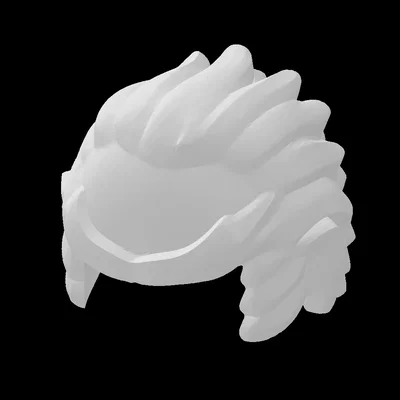 Mái tóc giả Lego Minifig vuốt ngược cá tính cho mô hình 3D