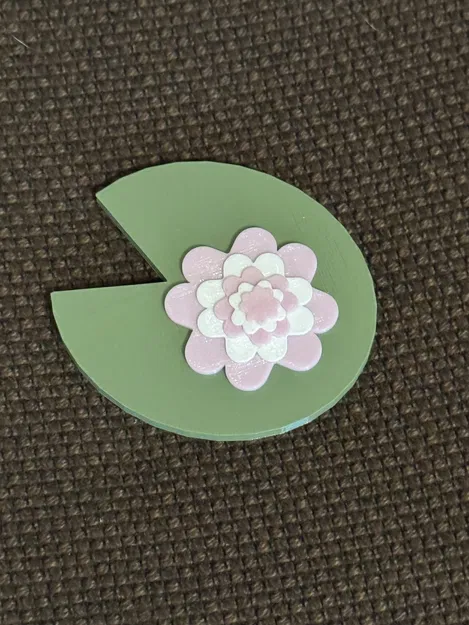 Mô hình trang trí Lilypad Flower: Lá sen và hoa trái tim xinh xắn - Image 1