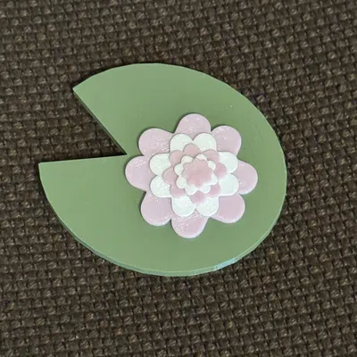 Mô hình trang trí Lilypad Flower: Lá sen và hoa trái tim xinh xắn