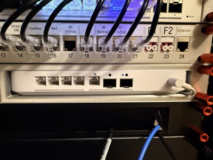 Khung gắn Rack cho Unifi Gateway Fiber (UXG/UCG) tương thích với ESRack - Image 3