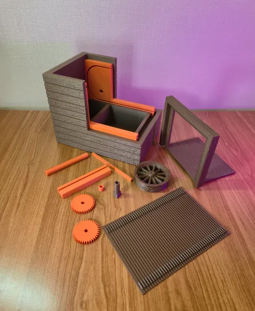 Hộp Đựng Đồ Trung Cổ Có Nắp Bẫy Cơ Học - Image 3