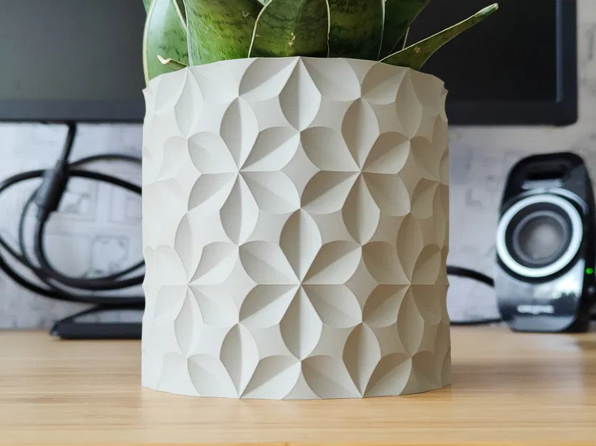 Chậu hoa họa tiết bông hoa - Thiết kế tối ưu cho Vase mode - Image 1