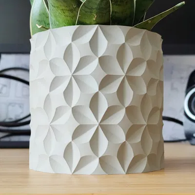 Chậu hoa họa tiết bông hoa - Thiết kế tối ưu cho Vase mode