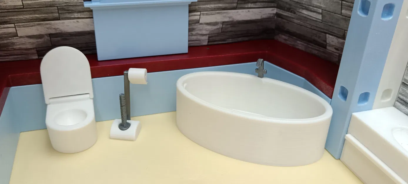 Mô hình bồn tắm mini trang trí cho nhà búp bê Playmobil - Image 2