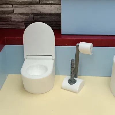 Mô hình Toilet và dụng cụ vệ sinh thu nhỏ cho Playmobil