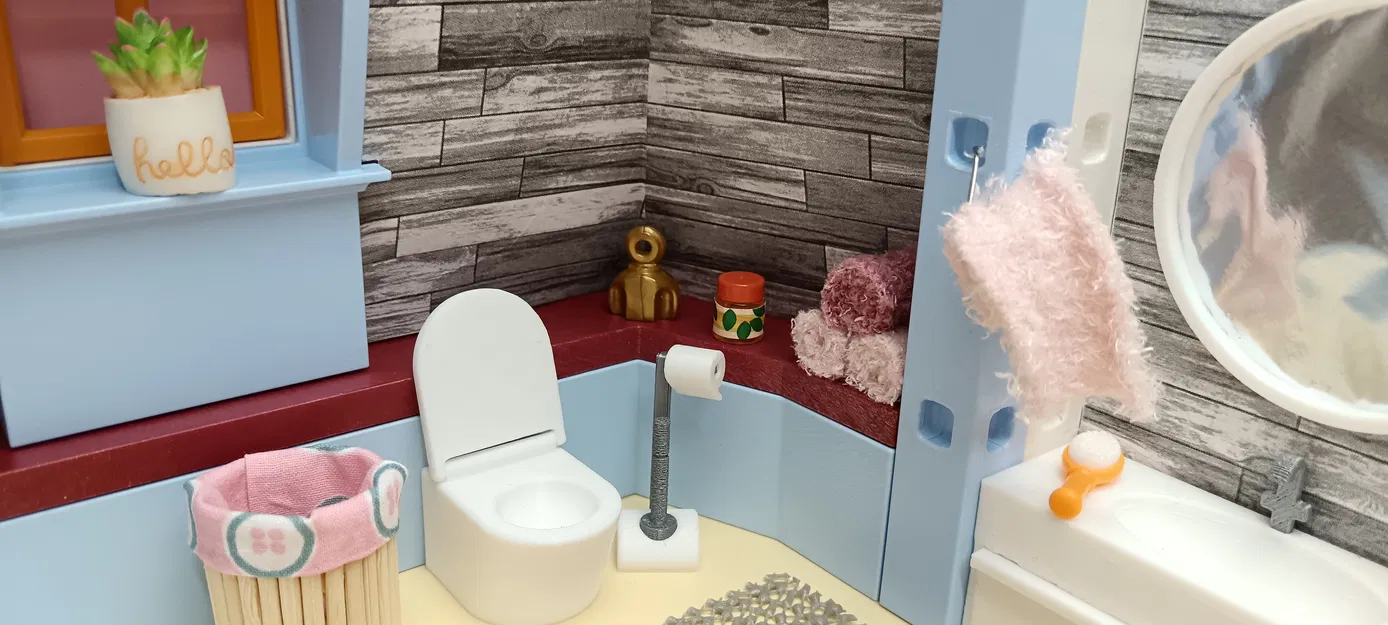Mô hình Toilet và dụng cụ vệ sinh thu nhỏ cho Playmobil - Image 3