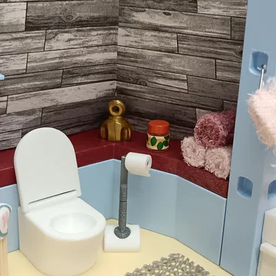 Mô hình Toilet và dụng cụ vệ sinh thu nhỏ cho Playmobil