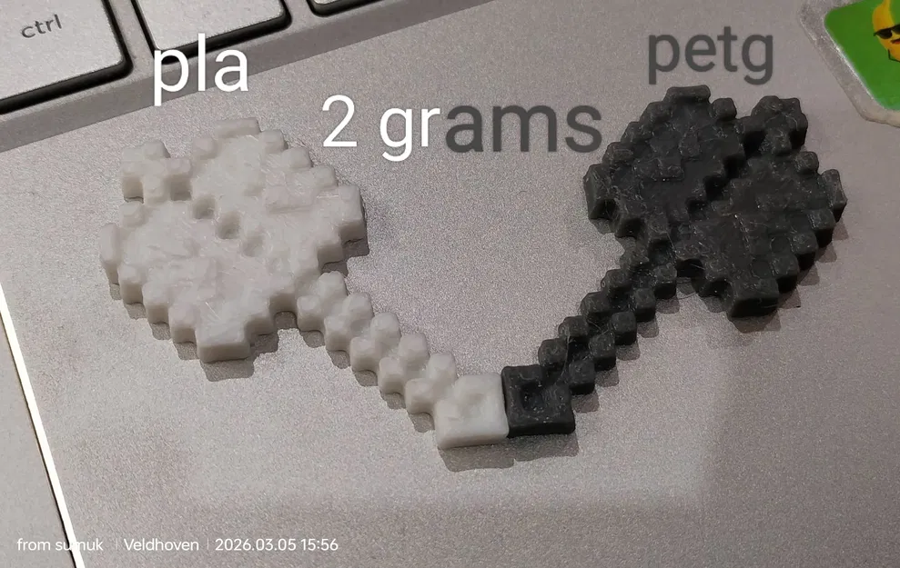 Mô hình vũ khí Mace Minecraft 2D - File in 3D đơn giản, tiết kiệm - Image 1