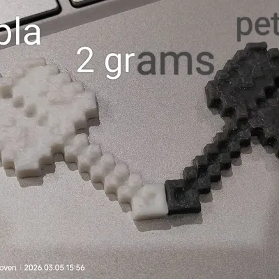 Mô hình vũ khí Mace Minecraft 2D - File in 3D đơn giản, tiết kiệm