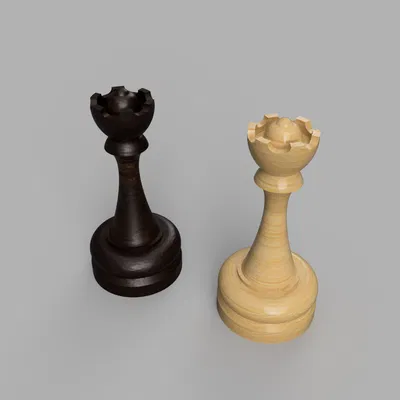 Mô hình 3D quân Hậu trong cờ vua (Chess queen piece) để in 3D