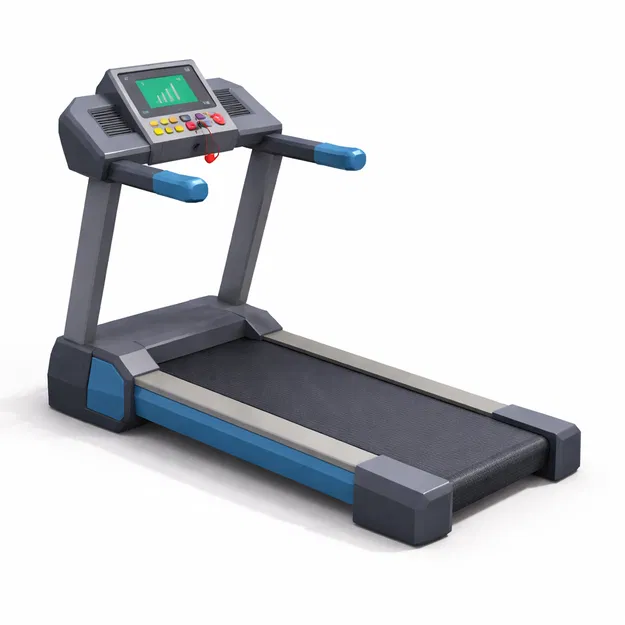 Mô hình máy chạy bộ Low Poly trang trí phòng gym 3D - Image 1